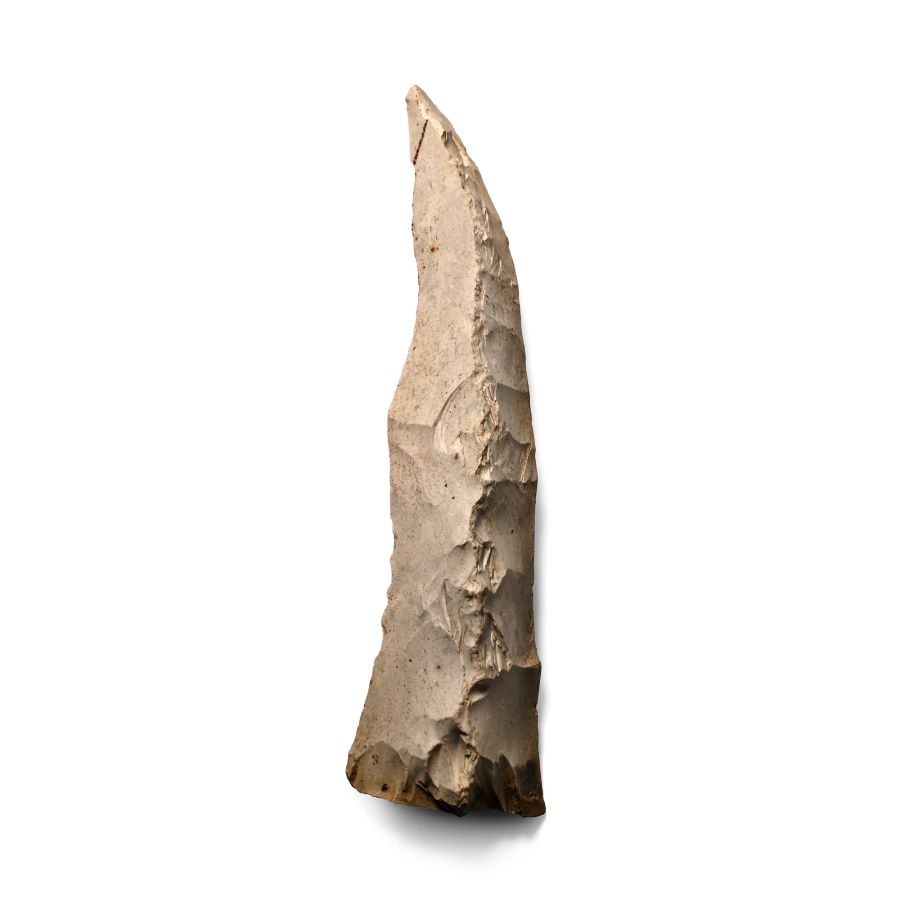 Large Belgian Stone Age Flint Crested Blade
