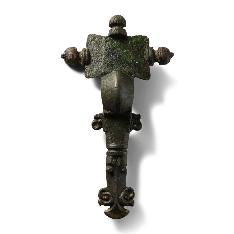 Large Anglo-Saxon Bronze Cruciform Brooch