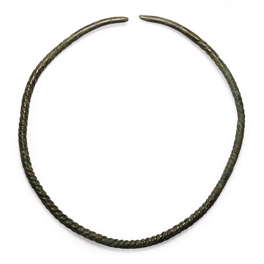 Viking Period Twisted Bronze Neck Torc