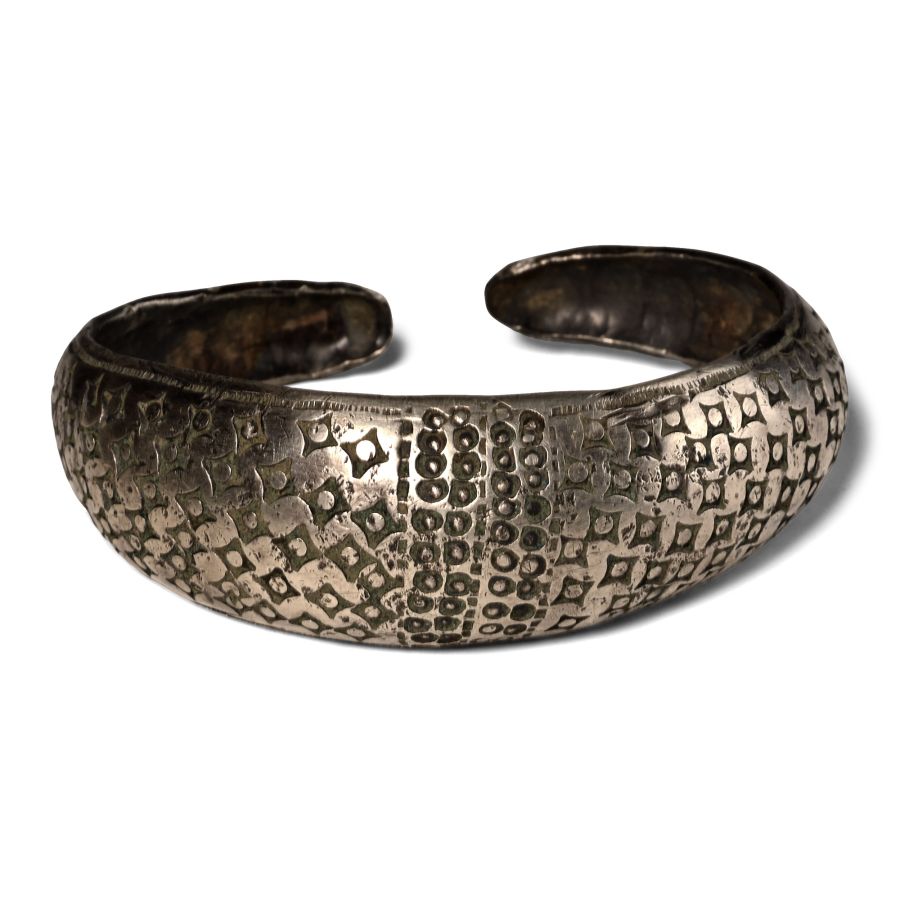 Viking Stamped Silver Bracelet