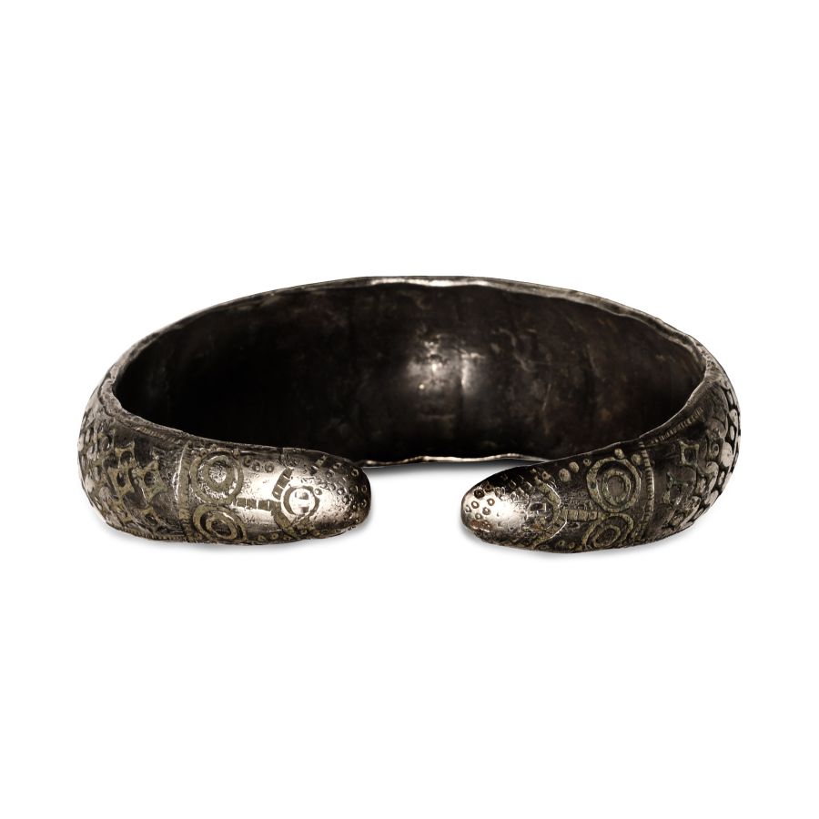 Viking Stamped Silver Bracelet