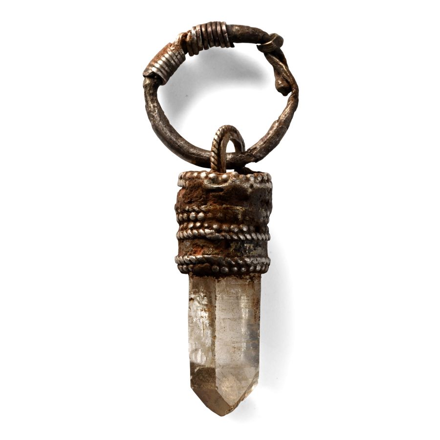 Viking Silver Pendant with Rock Crystal