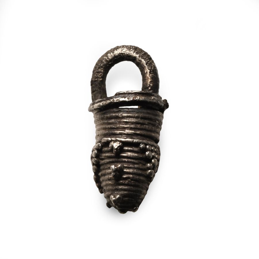Pre-Viking Silver Filigree Bucket Pendant