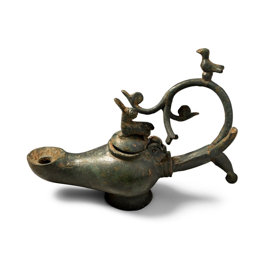Byzantine Bronze Oil Lamp