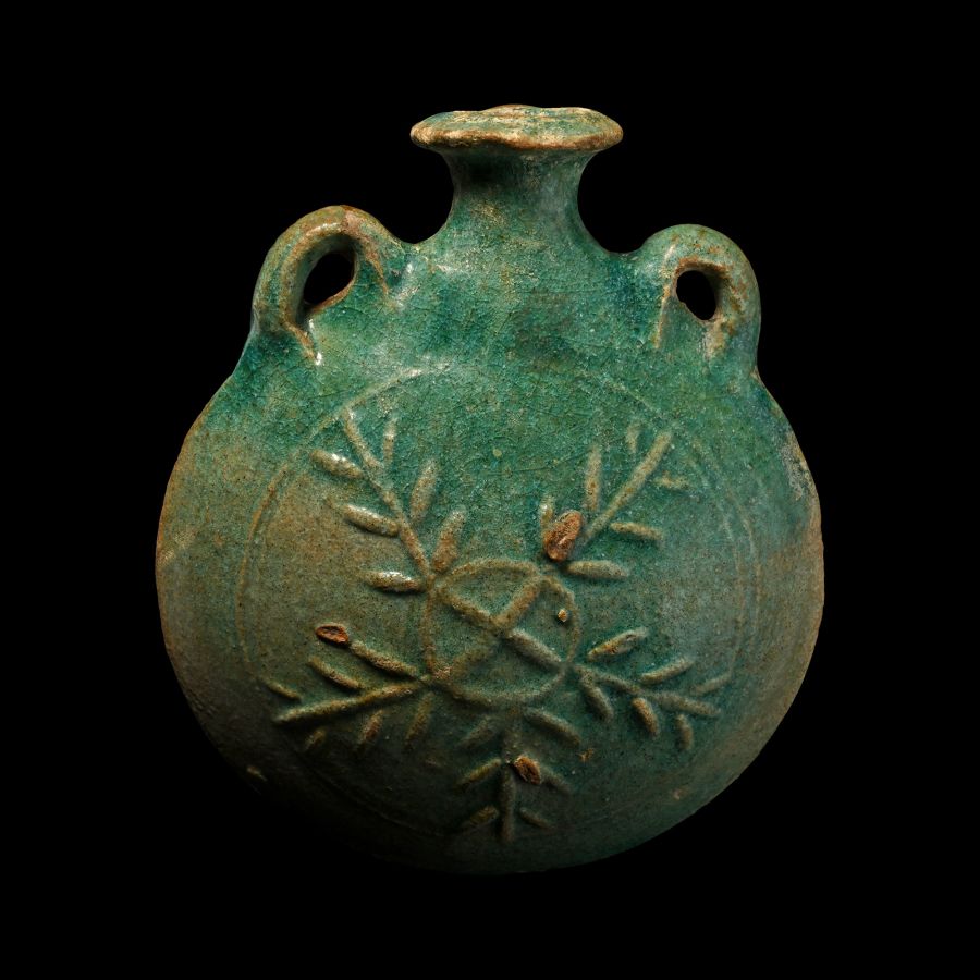 Parthian Blue-Glazed Water Vessel