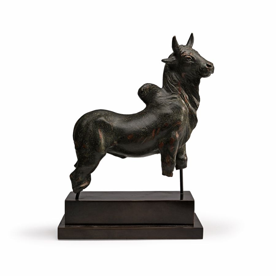 Bronze Figure of a Zebu Bull