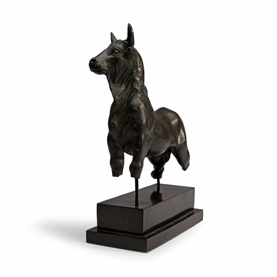 Bronze Figure of a Zebu Bull