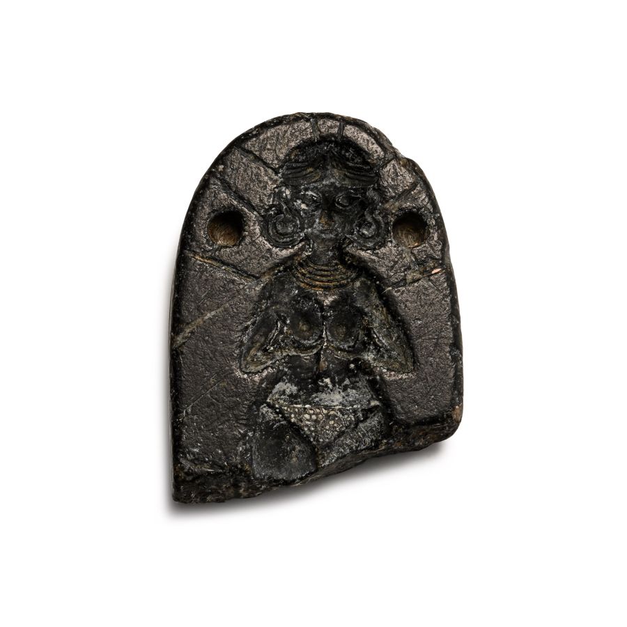 Western Asiatic Black Stone Mould for Female Figure