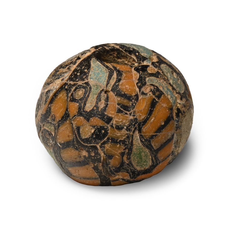 Roman Polychrome Glass Bead