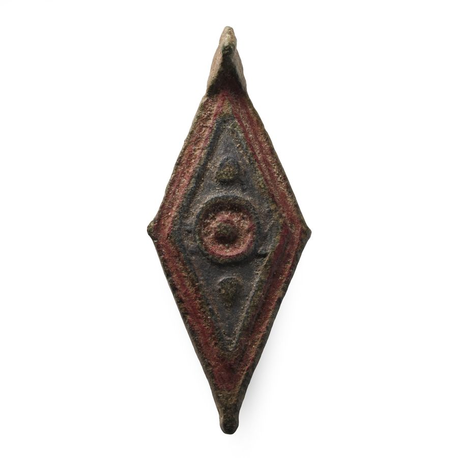 Romano-British Enamelled Bronze Lozenge-Shaped Seal Lid