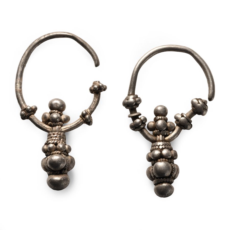 Viking Period Silver Temple Ring Pair