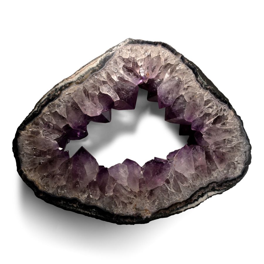 Large Amethyst Crystal Geode Ring