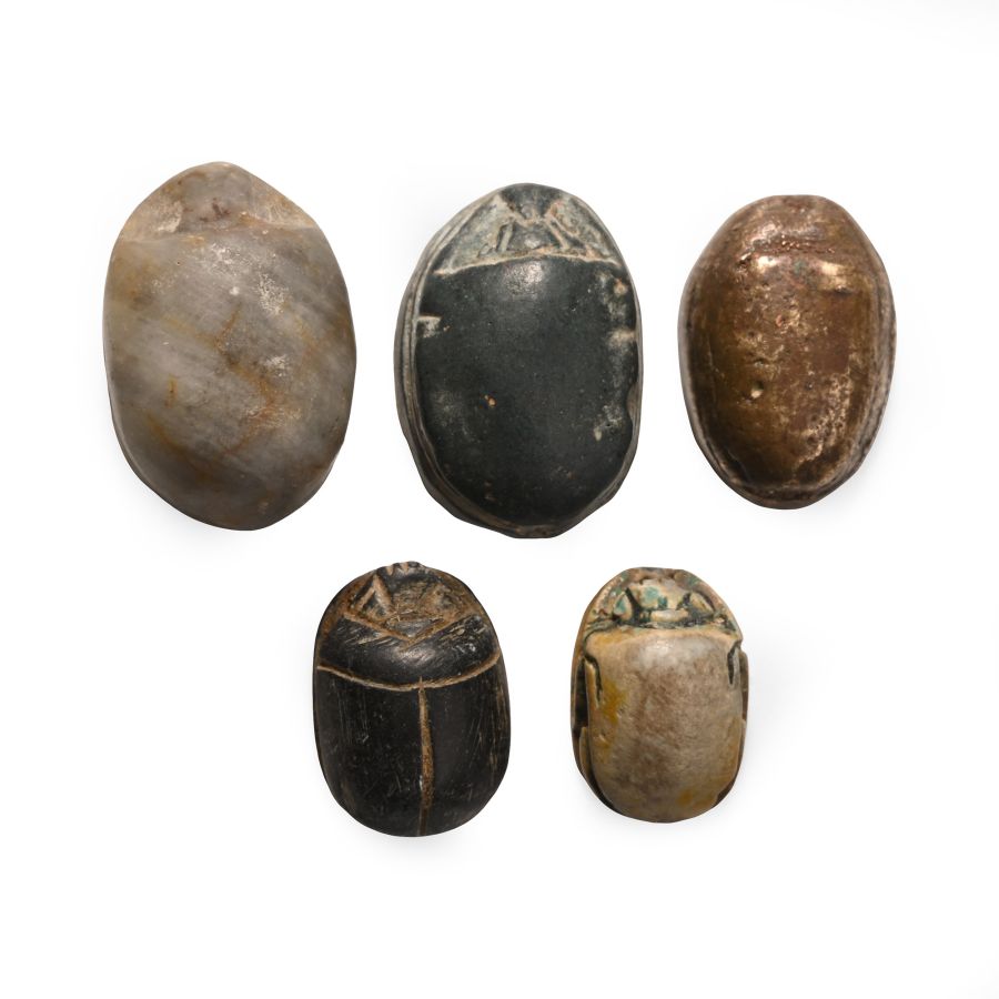 Egyptian Hieroglyphic Scarab Group