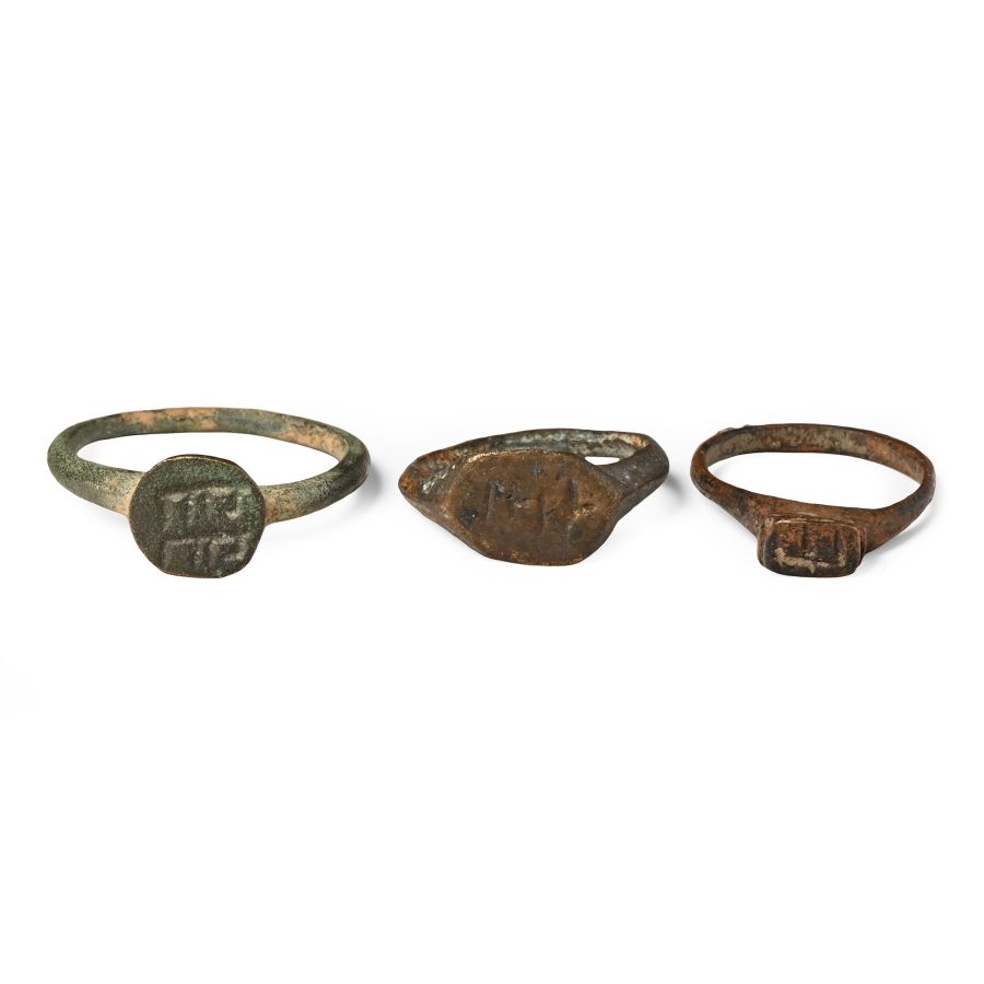 Western Asiatic Inscribed Bronze Ring Group