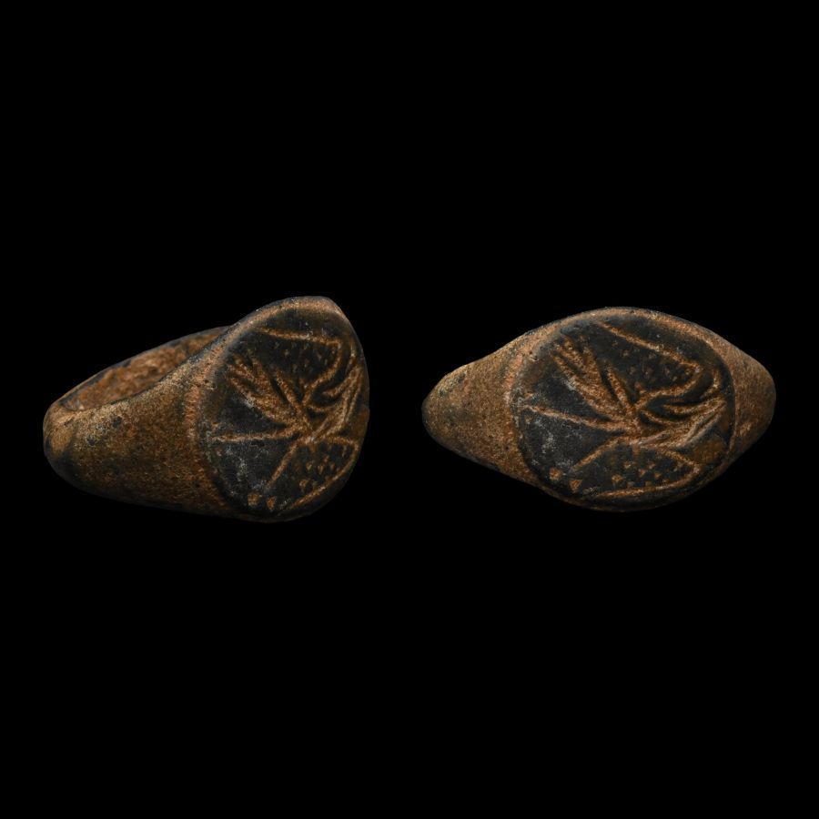 Roman Bronze Ring with Wheat Stalk