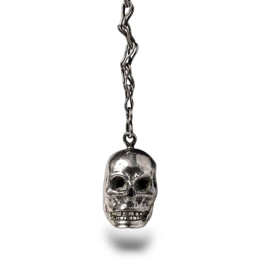 Silver Memento Mori Skull Pomander