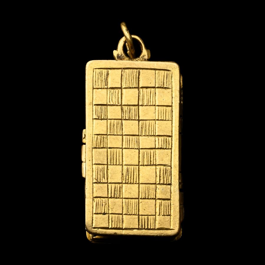 Post Medieval Memento Mori Coffin Pendant with a Skeleton