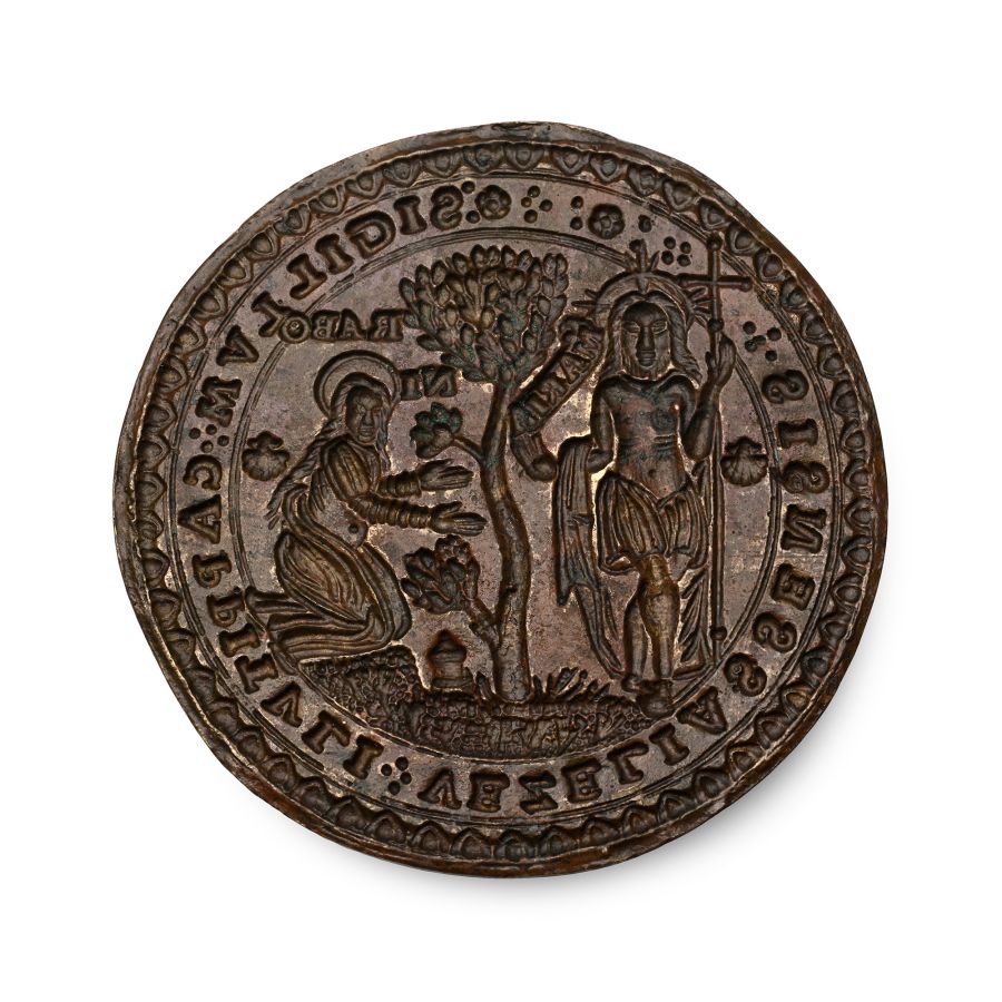 Bronze Seal Matrix of Vezelay with Christ and Mary