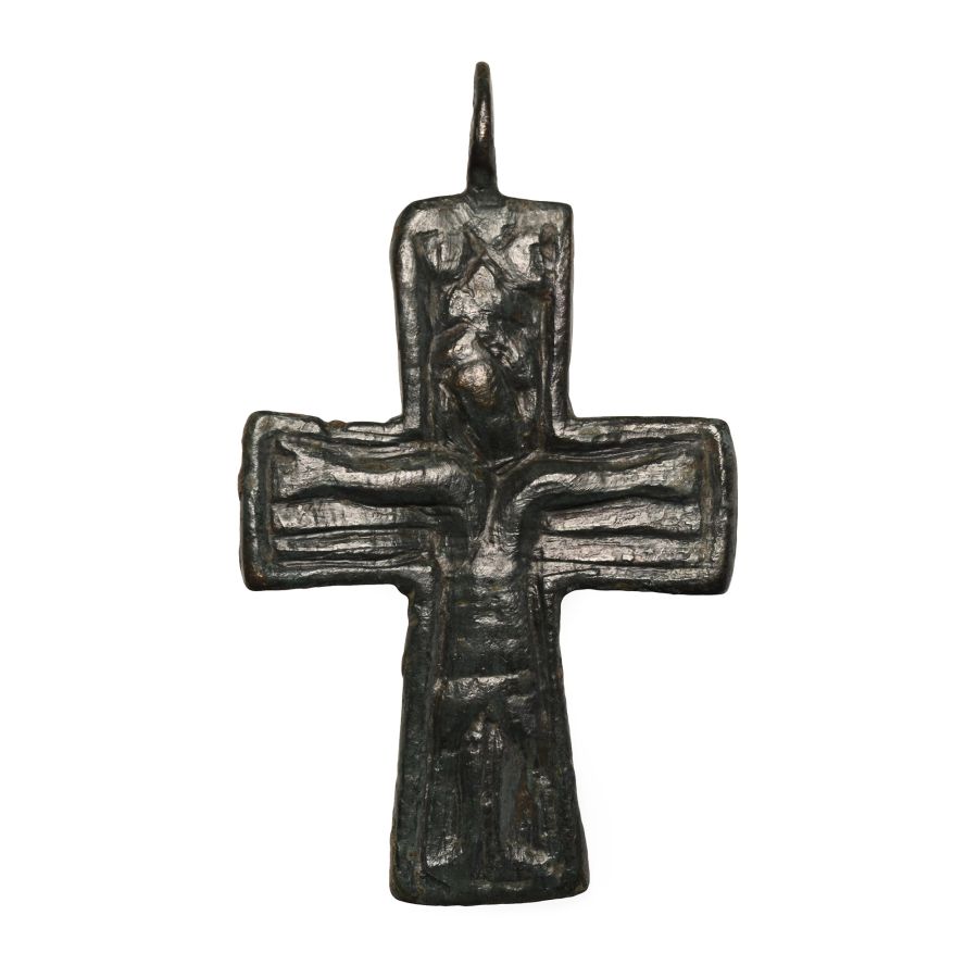 Byzantine Bronze Cross Pendant