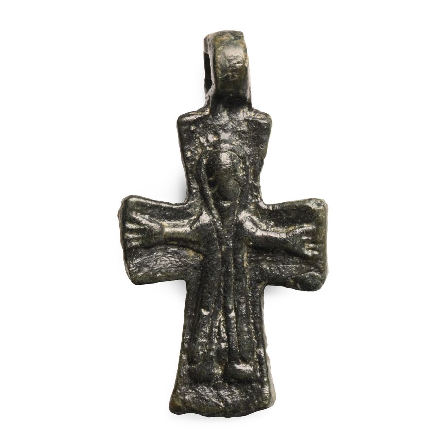 Byzantine Bronze Cross Pendant