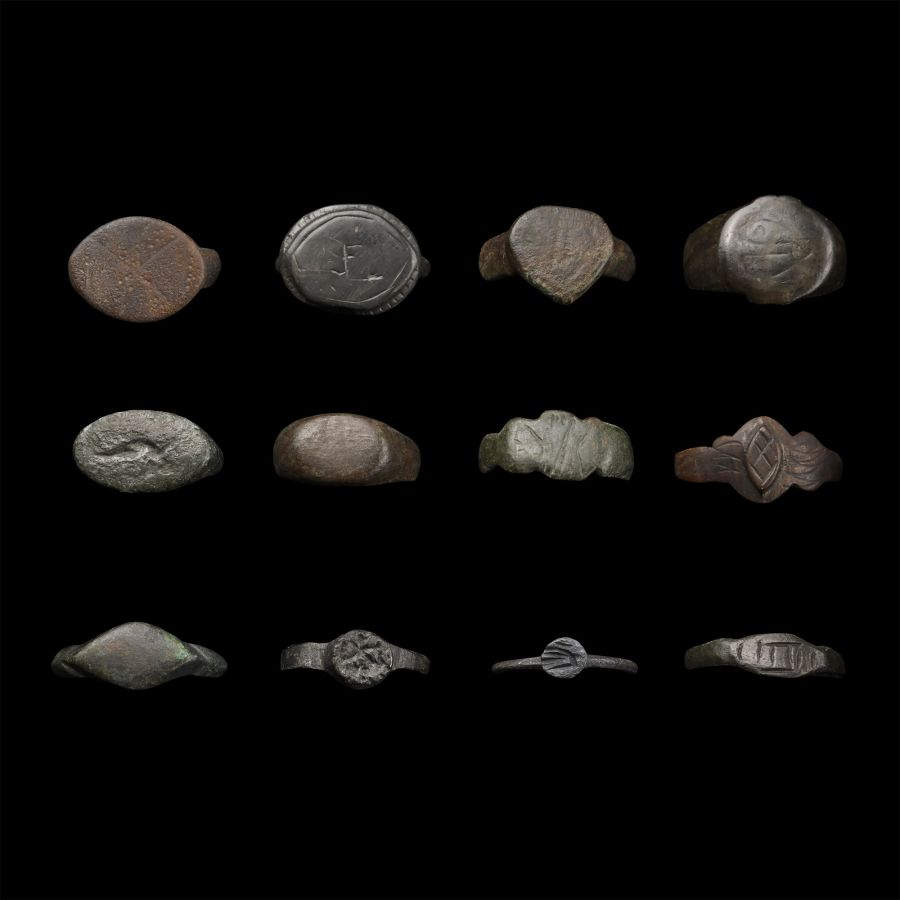 Roman to Medieval Bronze Ring Group