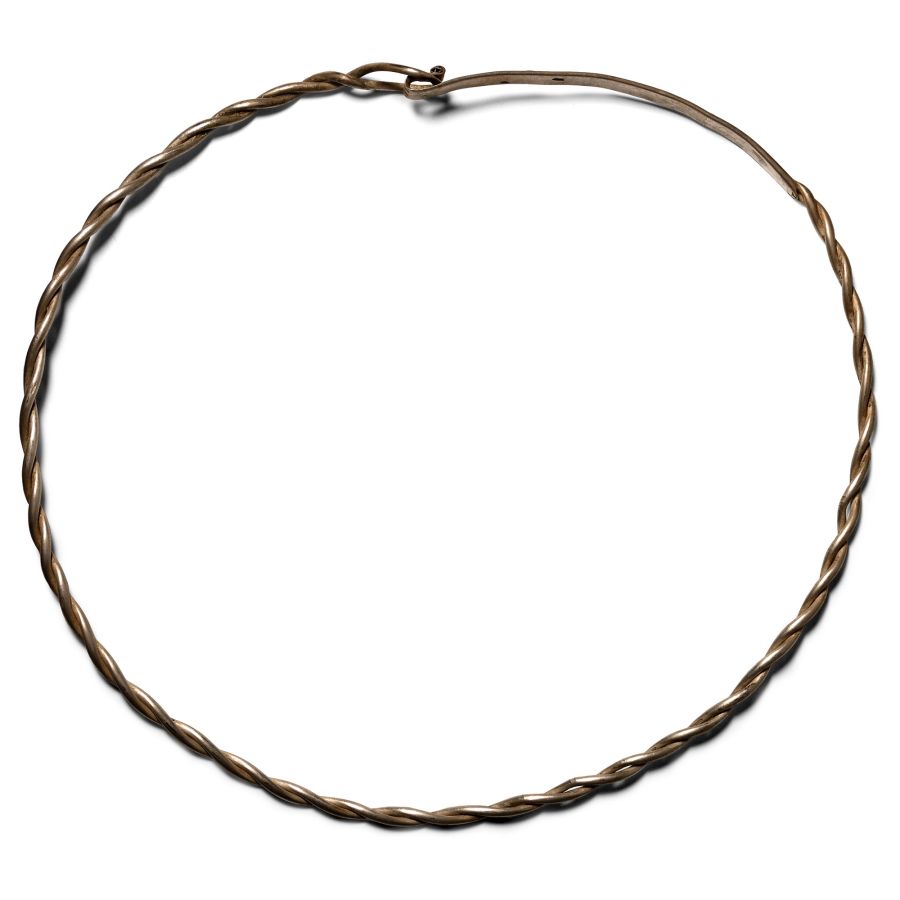Thracian Decorated Silver Neck Torc