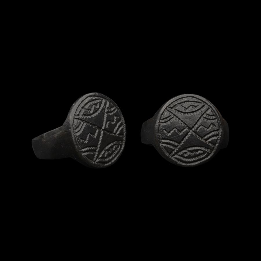 Tudor Period Bronze Ring with Waves