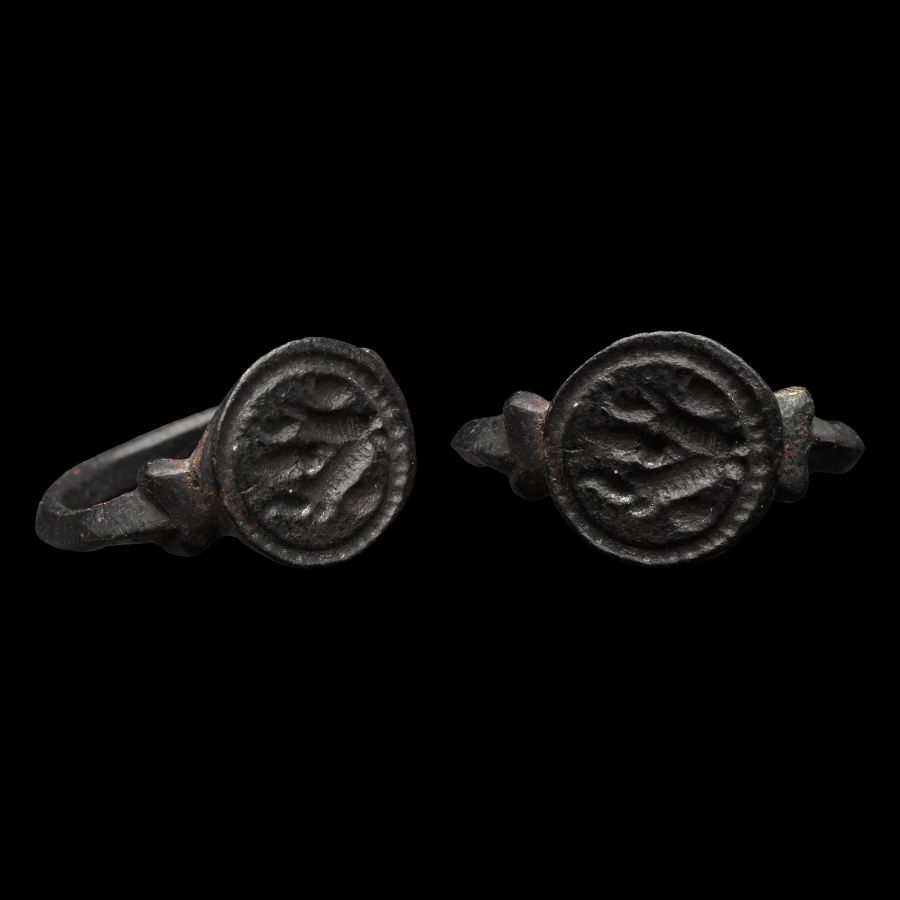 Roman Bronze Ring with Animal