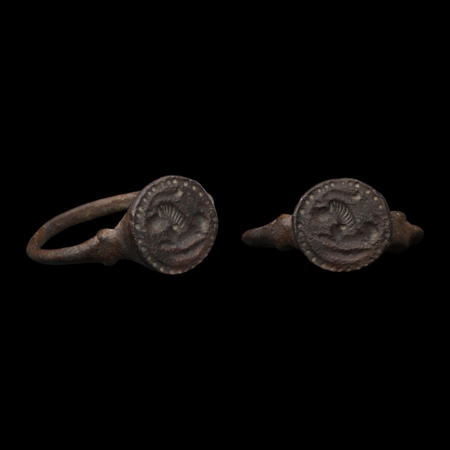 Roman Bronze Ring with Animal