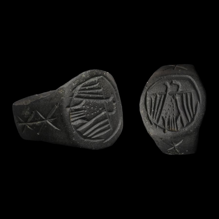 Byzantine Bronze Ring with Spread Eagle