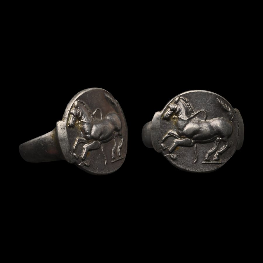 Post Medieval Silver Ring with Maroneia Horse