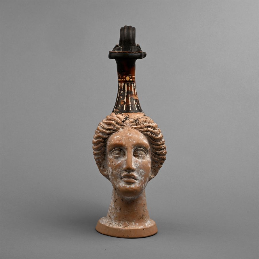 Gnathian Plastic Vase in the Shape of a Woman