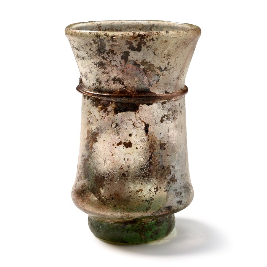 Roman Blue-Green Glass Cup