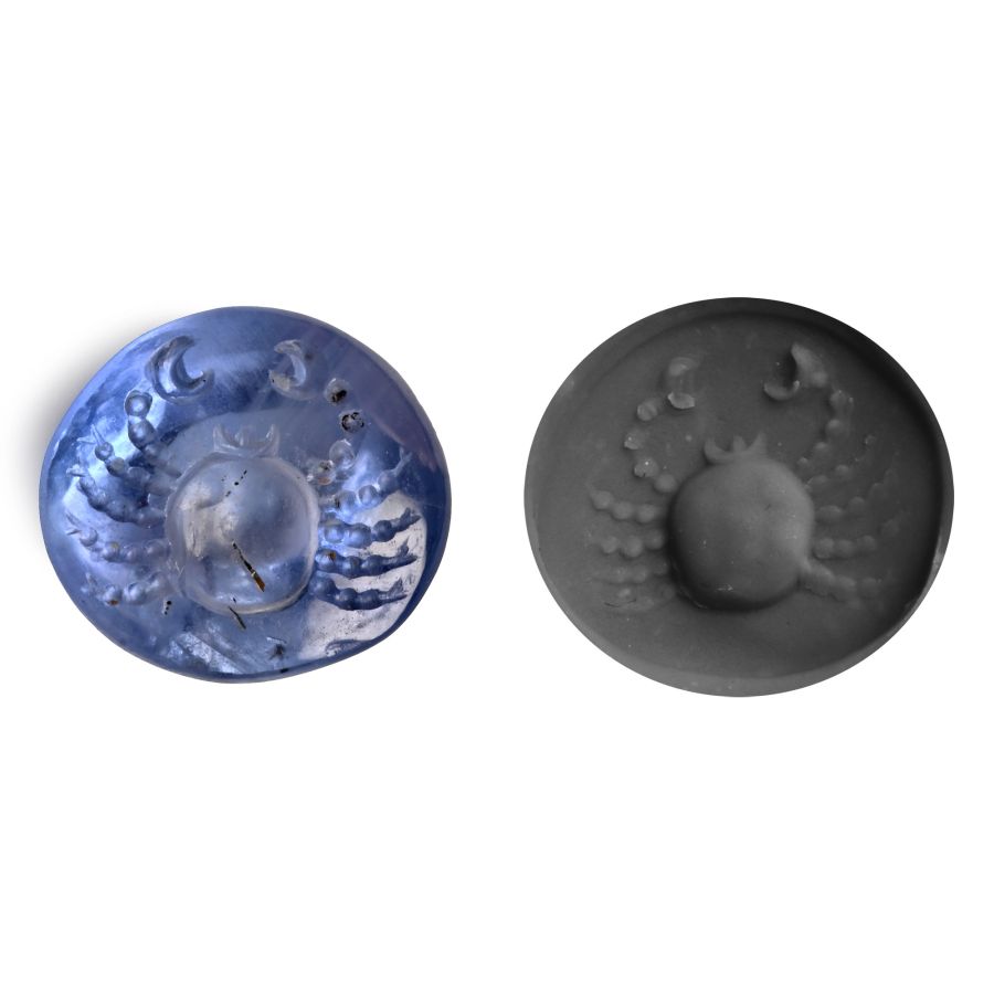 Roman Sapphire Gemstone of a Crab