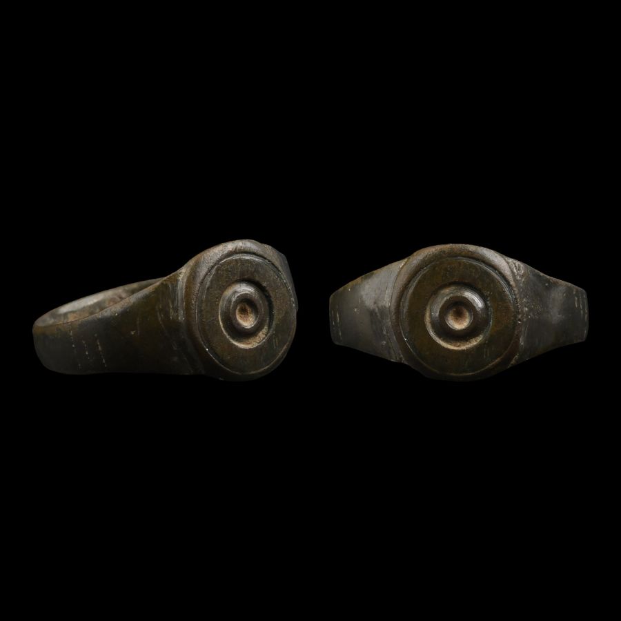 British Celtic Bronze Ring with Concentric Design