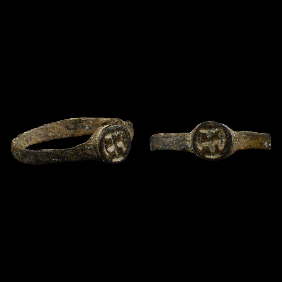 Merovingian Child's Ring with Cross
