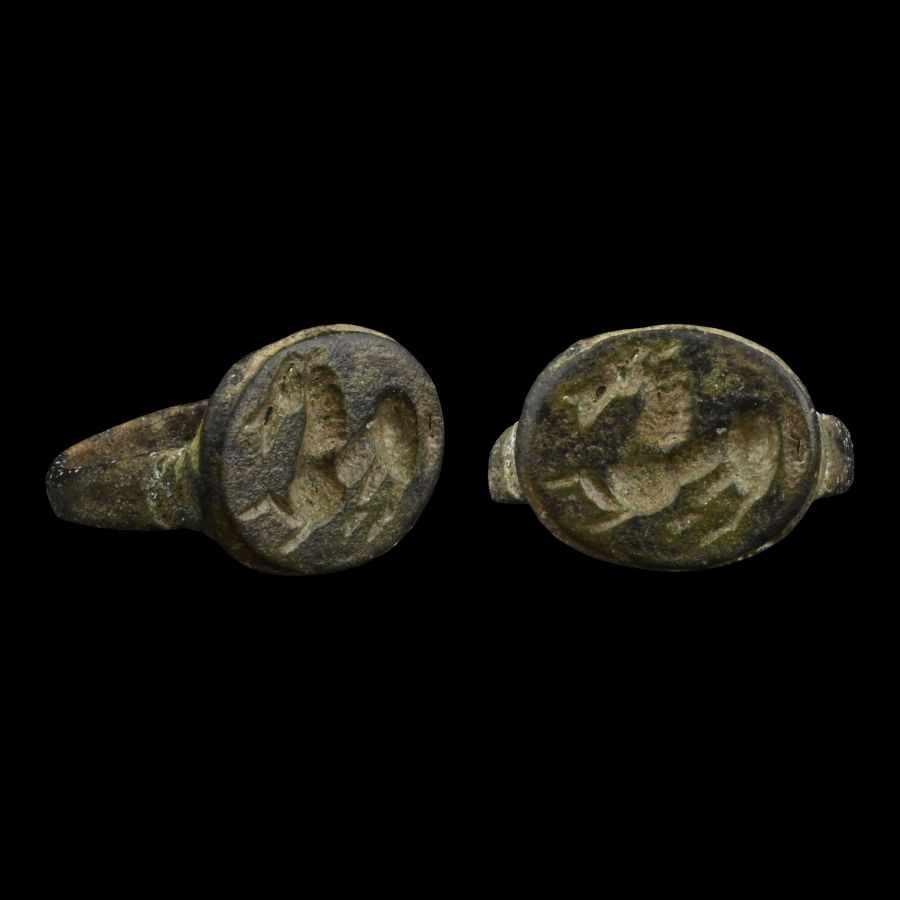 Merovingian Ring with Horse Galloping