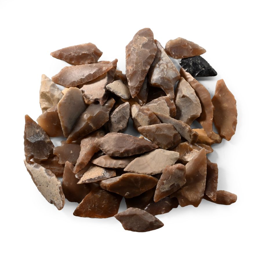 Stone Age Barbed and Tanged Arrowhead Collection