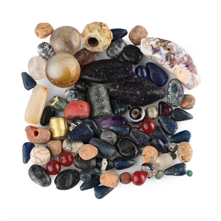 Roman and Other Mixed Stone and Glass Bead Collection