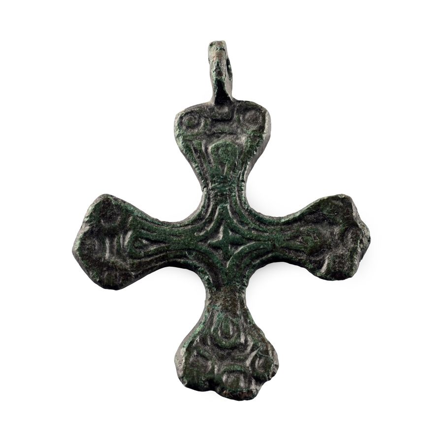Viking Period Bronze Cross Pendant