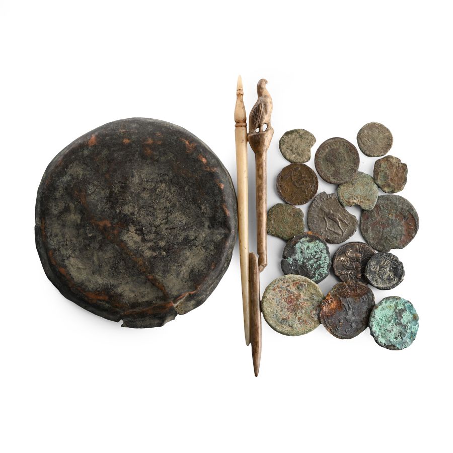 Roman Bronze and Other Artefact and Coin Group