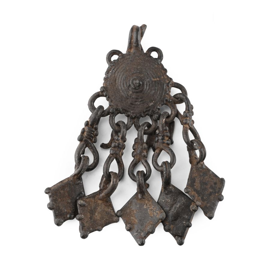 Viking Period Bronze Pendant with Duck-Foot Dangles