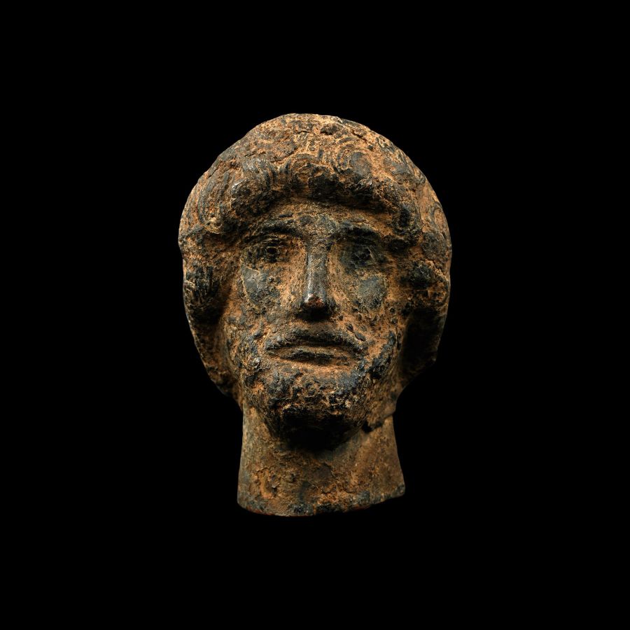 Roman Bronze Head of an Emperor