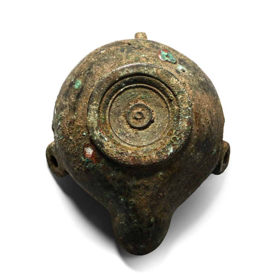Roman Bronze Oil Lamp