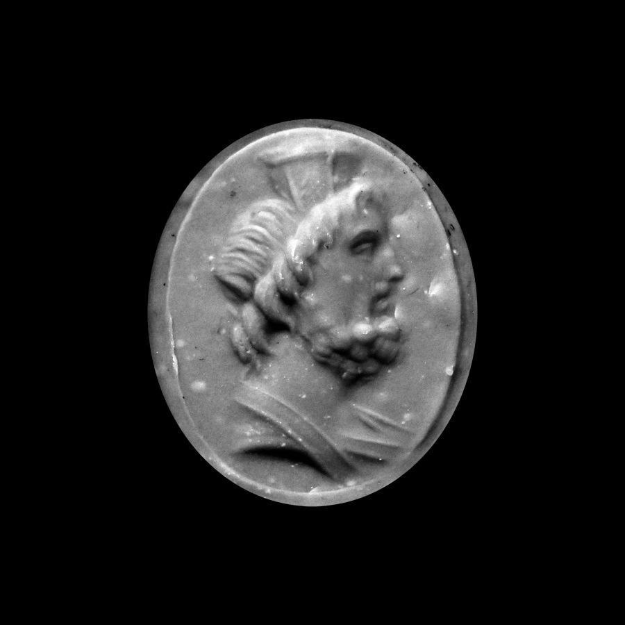 Roman Gold Ring with Bust of the God Serapis