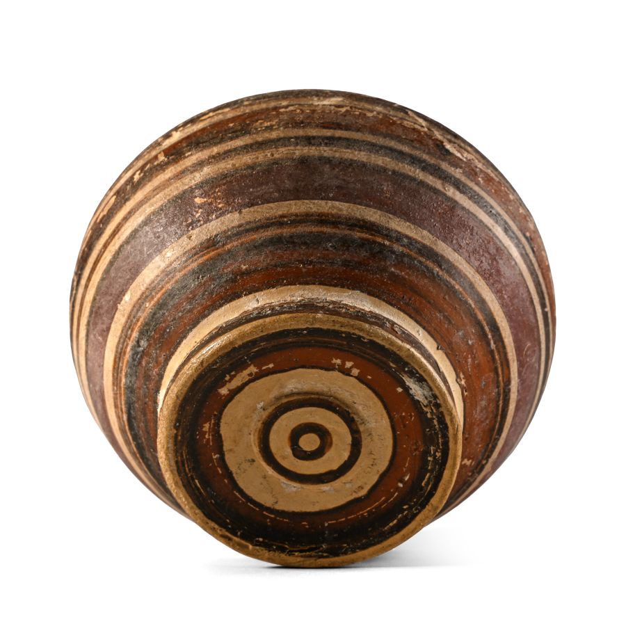 Phoenician Bowl with Crimson and Black Decorations