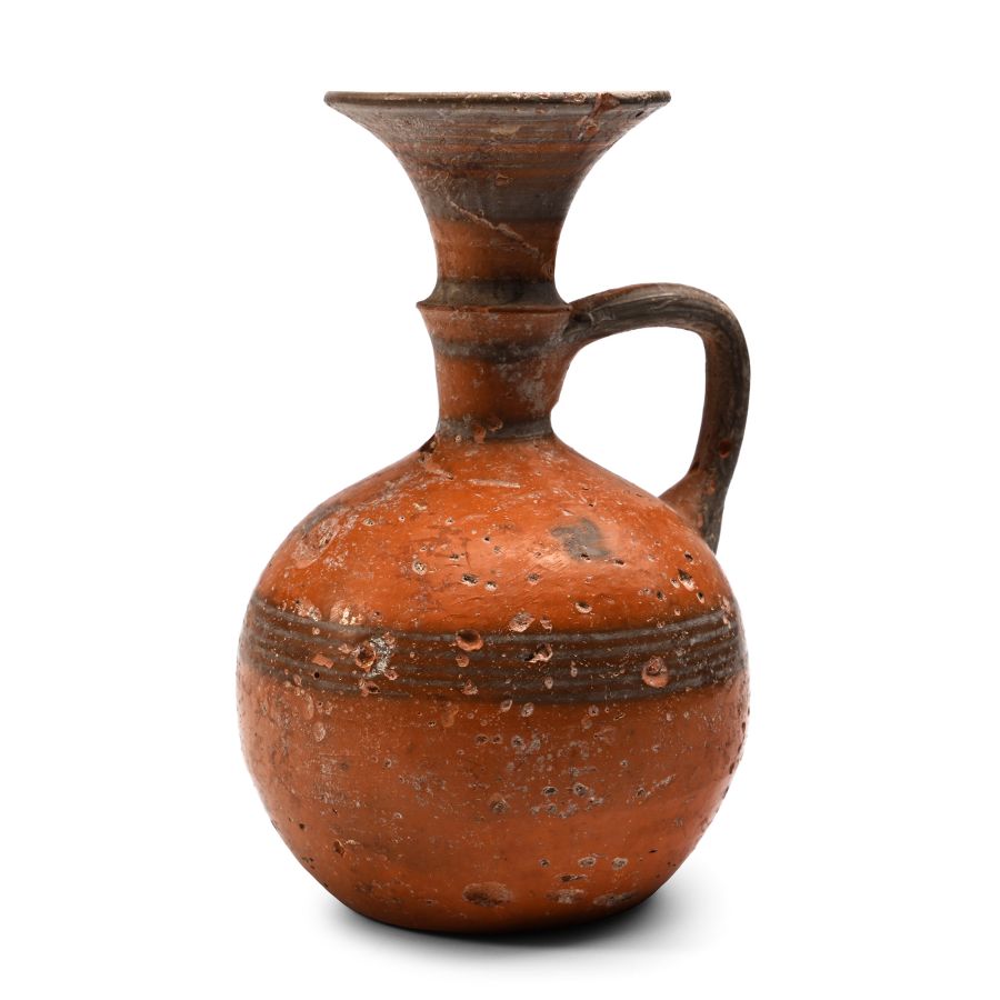Cypriot Terracotta Jug with Decorations