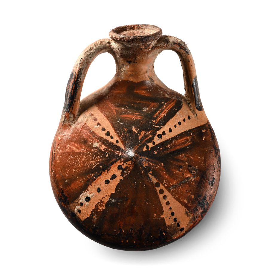 Mycenaean Painted Pottery Flask