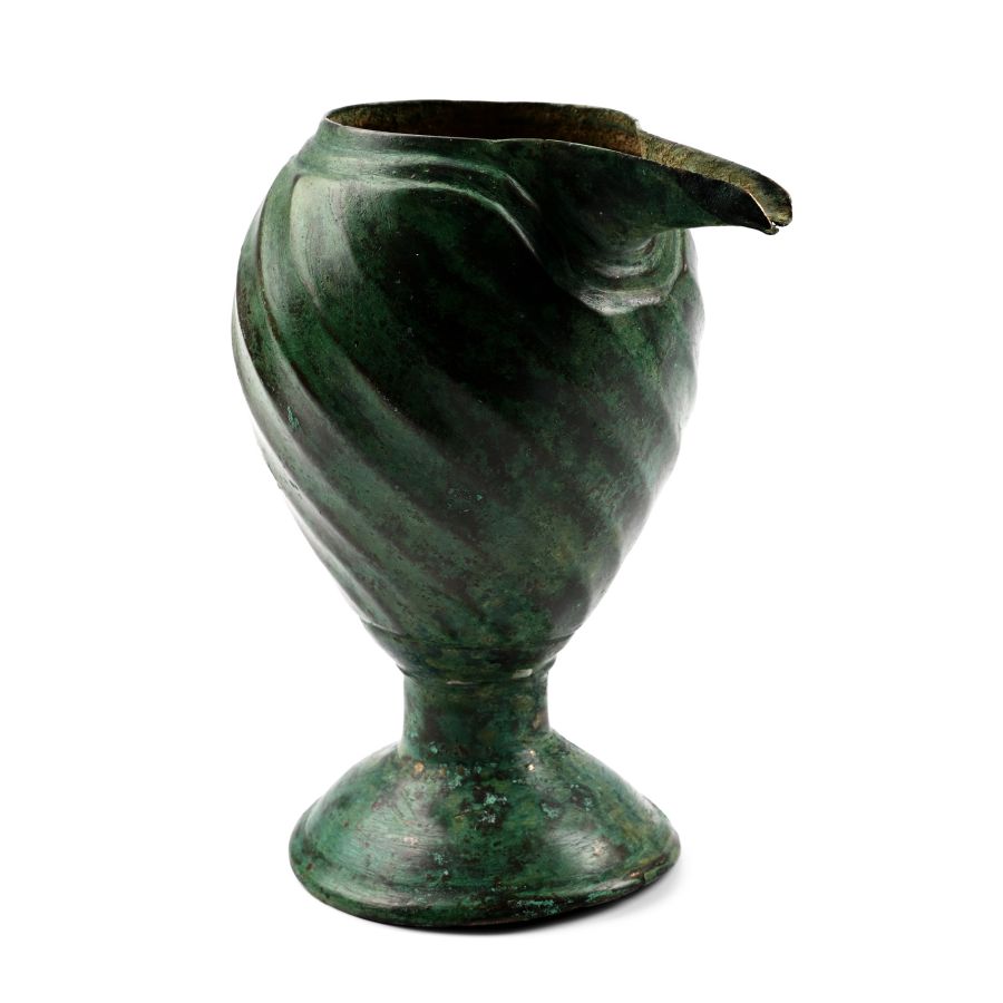 Elamite Bronze Spouted Vessel with Decorative Design