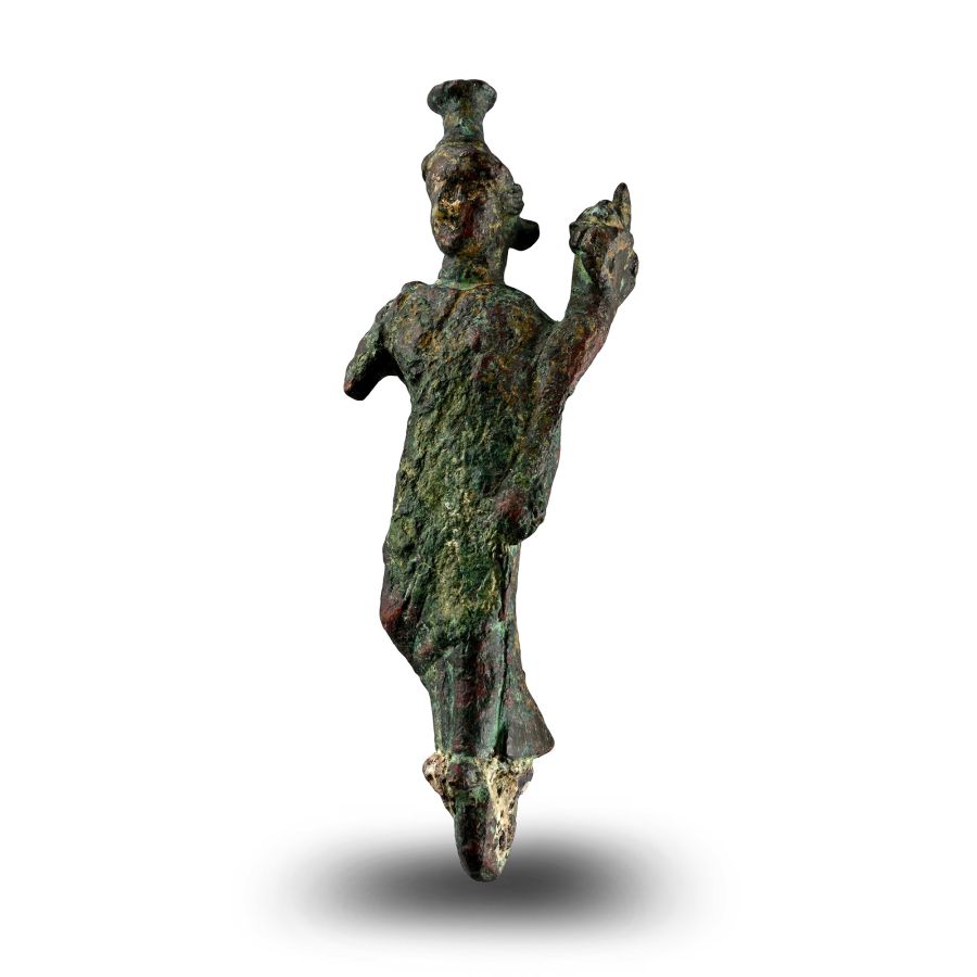 Roman Bronze Statue of Demeter with Cornucopia
